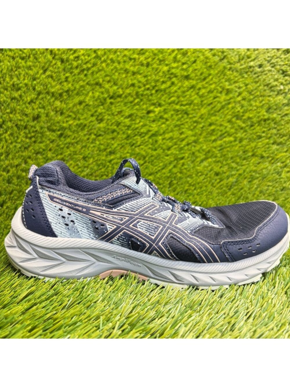 Asics Gel-Venture 9 Womens Size 7.5 Navy Gray Athletic Running Shoes Sneakers
